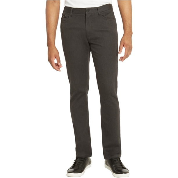Kenneth Cole Brooklyn Slim-Fit Casual Chino Pantalones para Hombre, Gris, 36W x 30L Kenneth Cole chino