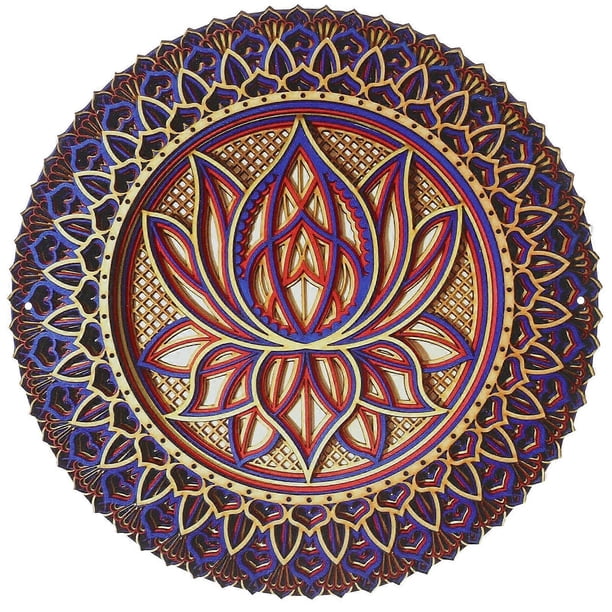 Metal Wall Decor Mandala Pattern Wall Decoration Round Hanging Decoration