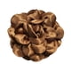 thumbnail image 5 of Broche de flores de satén con forma de camelia para mujer, broche grande con forma de flor para el pelo, ramillete para vestido, traje, banquete, Marrón, 5 of 8