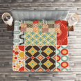 thumbnail image 2 of Ambesonne Colorful Quilted Coverlet 3 Pcs, Vintage Abstract Shape, King Size, Multicolor, 2 of 2