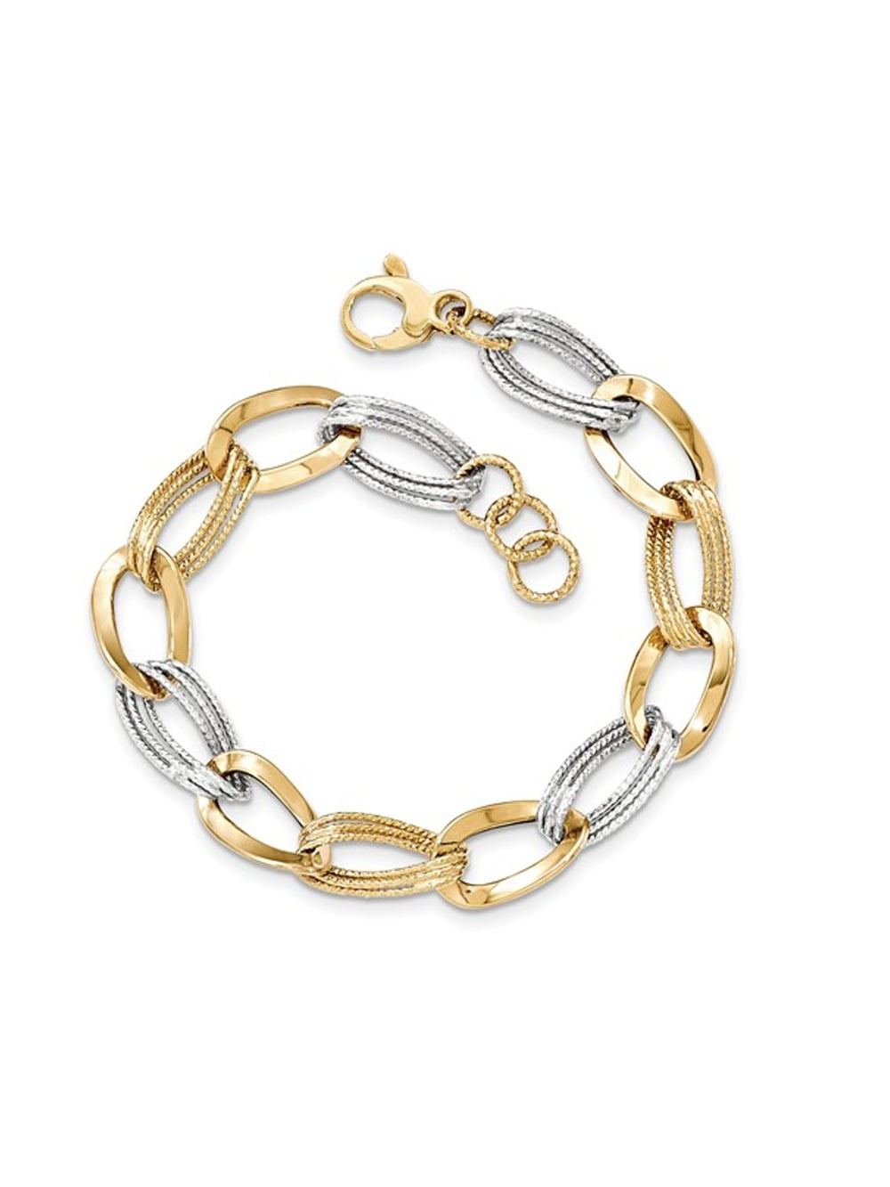 white and yellow gold bracelet