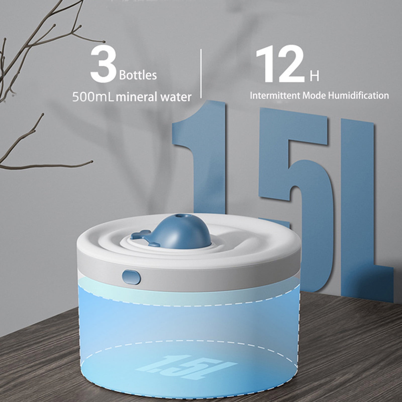 Humidifier Large Room,Mini Quiet Desktop USB Cool Mist Humidifier,for Baby Nursery and Plant