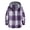 Purple, variant on Homenesgenics Mens Shirts under $5.00 Men Casual Turndown Long Sleeve Button Closure Plaid Print Hooded Shirt