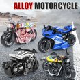 thumbnail image 4 of Kids Pull-Back Motorcycle Toys Fall and Crash Resistant The Front End Can Swing  Toddler Racing Toys(D 4PCS), 4 of 7