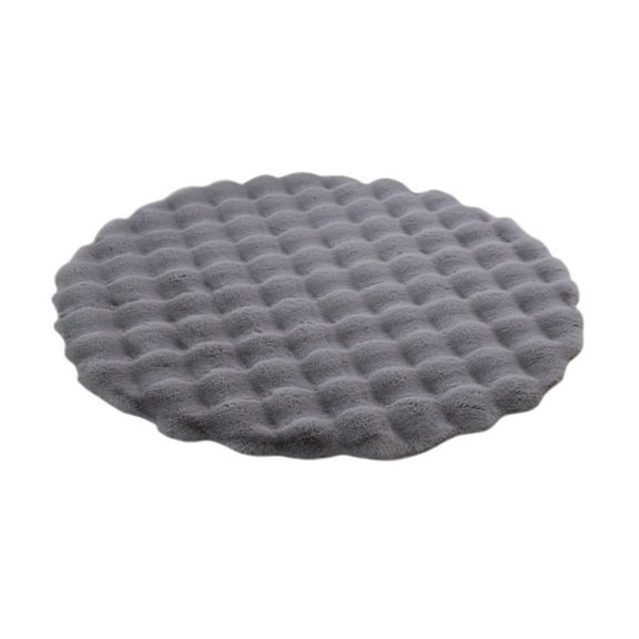 Btomtd 20" Round Area Rug for Living Room, Soft Floor Cushion Carpet, Decorative Doormat for Sofa and Coffee Table, Practrical Non-Slip Floor Mat for Daily Use, Dark Gray