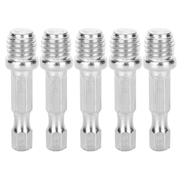 5Pcs Rod Adapter, M10 Drill Connecting Rod, Shaft Disk Drill Bits for Polishing Pads Polishing Machines Cutting Discs Saw Blades