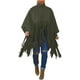 thumbnail image 1 of Top de flecos de manga larga con cuello alto para mujer Abrigo de poncho con borla de talla grande Adepaton HMFJ296-26, 1 of 7