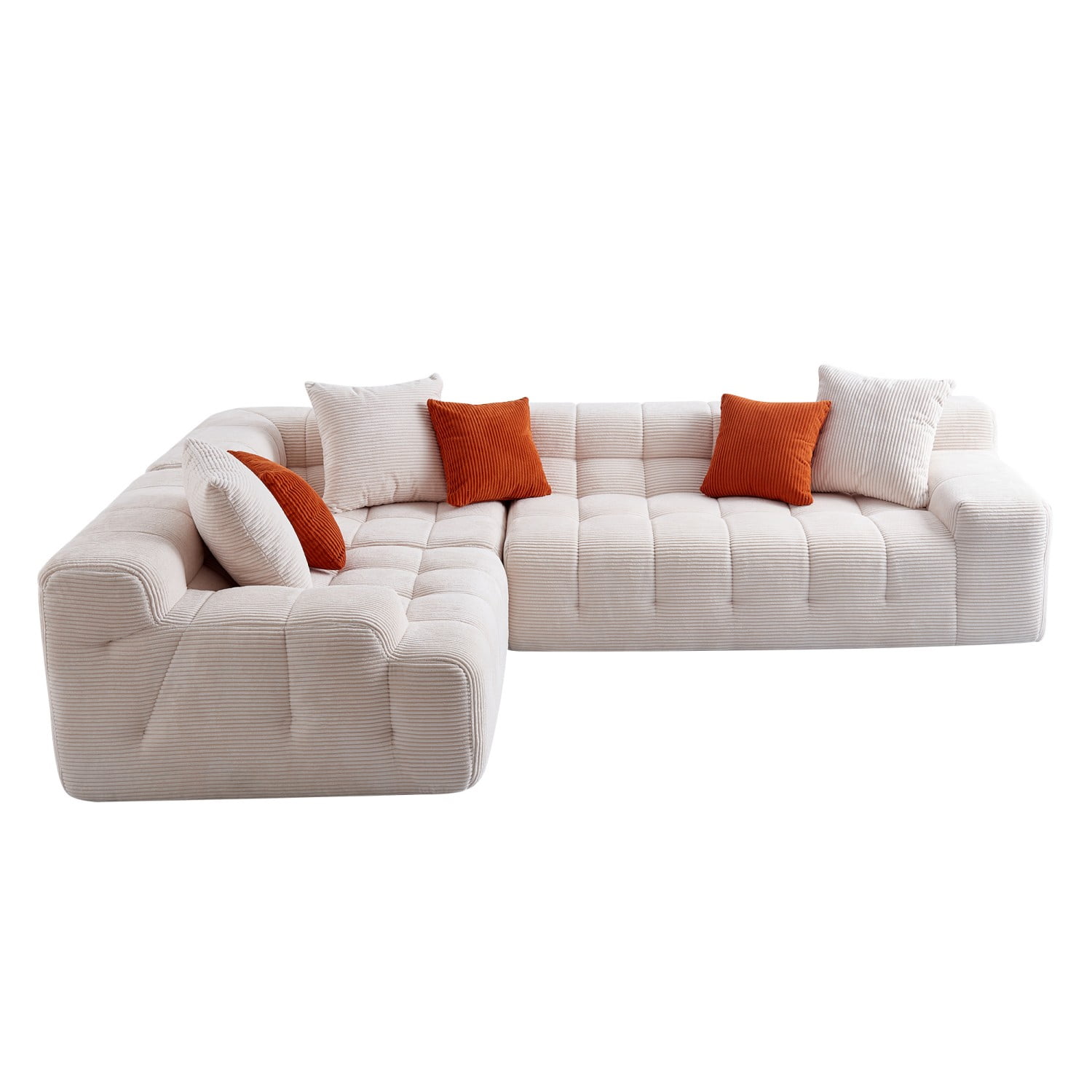 Gewnee Luxury Oversize L-Shape Sectional Couch with Chaise,Modern Modular Sofa with Deep Seat For Living Room