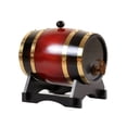 thumbnail image 1 of Tonneau en Bois 1,5 L/3 L Tonneau Rétro pour Whisky Seau à Vin Rouge Grande Capacité Contenant de Rangement avec Robinet Accessoires pour Fabrication de Vin 1,5 L Rouge Vin, 1 of 6