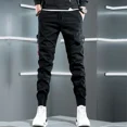 thumbnail image 5 of Pantalones para hombre, nuevos pantalones cargo casuales de primavera y verano para hombre, moda de lujo, estilo coreano, Y2k, vintage, emo, corte regular, 5 of 5
