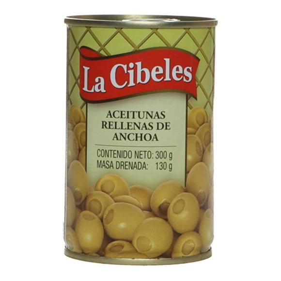 Aceitunas Cibeles rellenas de anchoa lata 300 g