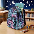 thumbnail image 3 of Xoenoiee Colorful Leopard Pattern Backpack for Girls Kids Schoolbag Backpack Large Bookbags Daypack Lightweight Schoolbag with Side Pocket Elementary School Bookbag Satchel Daypack, 3 of 7