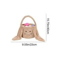 thumbnail image 4 of Easter Long Ears Plush Bunny Bag, Egg Bucket Candy Tote, Children’s Gift Storage Basket, Cute Accent for Easter Hunt Kids Party Decoration, 4 of 7