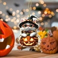 thumbnail image 3 of Acrylic Pumpkin Cat Keychain Spooky Seasonal Decoration For Everyday Use Style D, 3 of 6