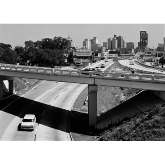 Overpass Across a Road Jacksonville Florida USA Poster Print - 18 x 24 in.
