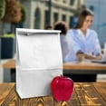 thumbnail image 5 of Paper Lunch Bags 20 Lb White Paper Bags 20LB Capacity - Kraft White Paper Bags, Bakery Bags, Candy Bags, Lunch Bags, Grocery Bags, Craft Bags - #20 Large Lunch Paper Bags by EcoQuality (3000, #20), 5 of 6