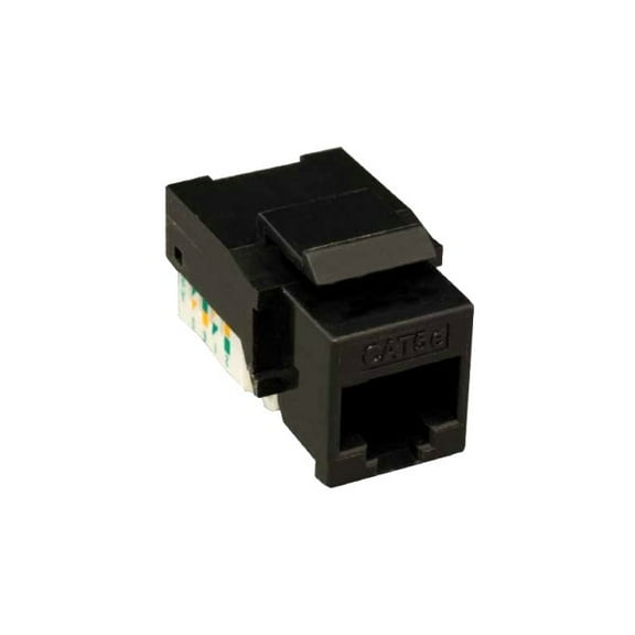 Kentek CAT5e Tool less Keystone Jack RJ45 Category 5E Ethernet Network ToolLess 110 Type Black