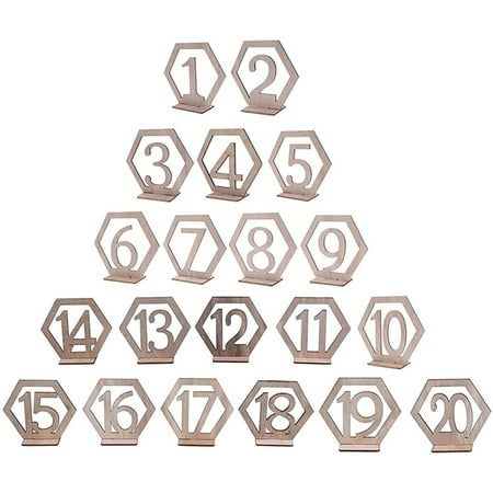 

Wooden Table Number Wedding Reception Card Holder Country Party Wedding Decoration Number Block with Stand Base
