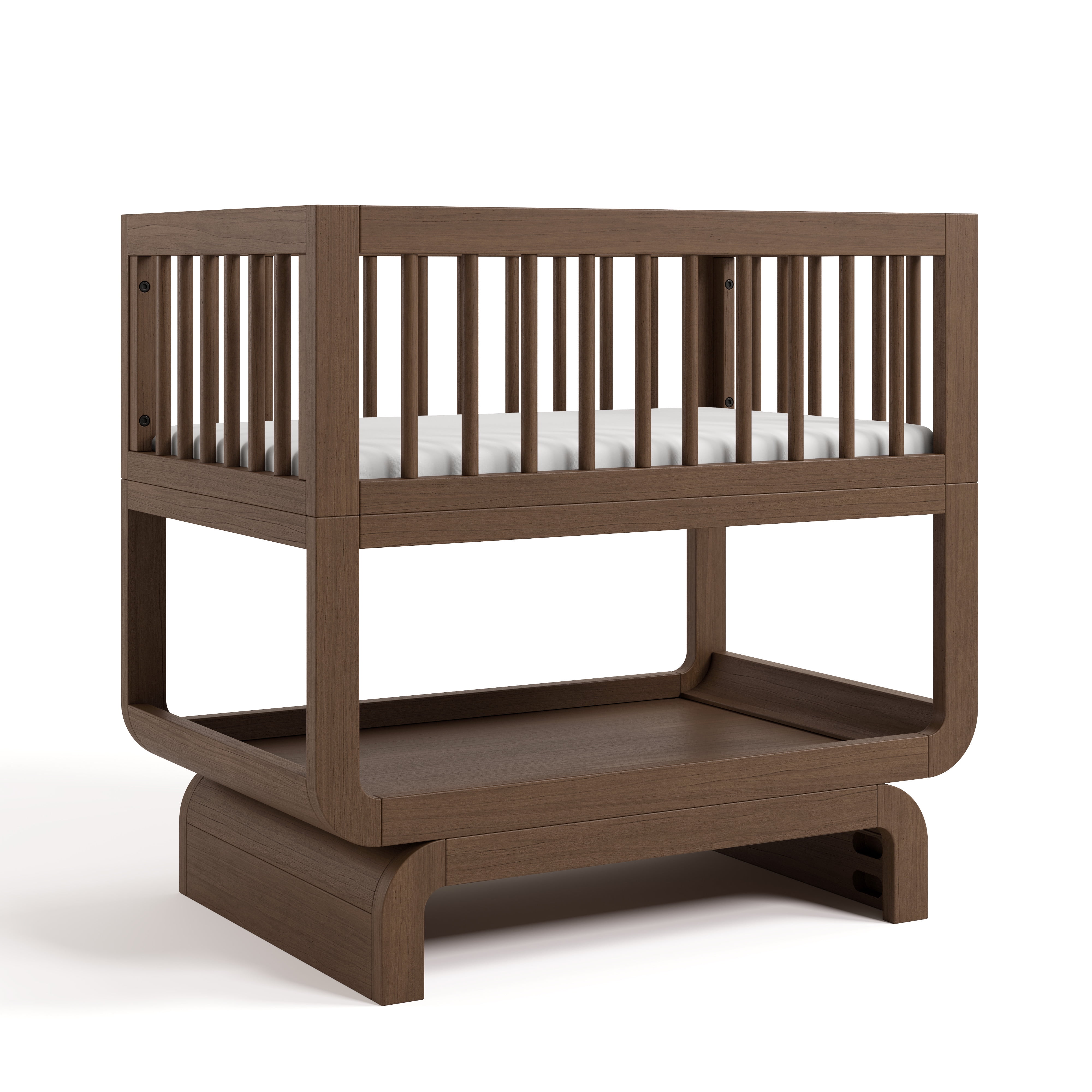 Art of Nursery by Storkcraft Santorini Deluxe Convertible Baby Bassinet, Hazelnut