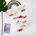 thumbnail image 3 of Organizador de moños para niñas, decoración con colgador de moños de arcoíris, blanco, 3 of 4