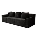 thumbnail image 6 of HSUNNS 71" 3 Setaser Sofa, Comfy Extra Deep Seat 3 Seater Couch for Living Room with Soft Upholstered, Free 3 Pillows, No Assembly Required, Black, 6 of 6