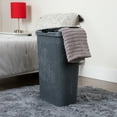 thumbnail image 3 of Mind Reader 40L Slim Laundry Hamper, Clothes Basket, Lid, Plastic, 18"L x 10.4"W x 23.5"H, Gray, 3 of 8