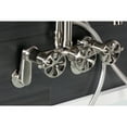 thumbnail image 3 of Kingston Brass AE8458RX Belknap Wall Mount Clawfoot Tub Faucet, Brushed Nickel, 3 of 7