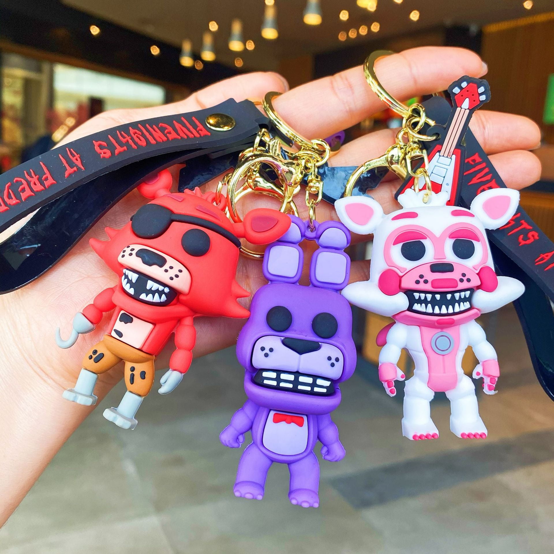 5pcs FNAF Keychain Set - Cute Keychain Horror Game Keychains for Kids  Backpack Key Chain Pendant Friend Gift for Boys Girls and Fans