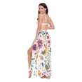 thumbnail image 3 of FORMRS Womens Long Sarong Beach Wrap Semi-Sheer Bikini Skirt Bathing Swimsuit Cover Up, Purple Cartoon Animals, 3 of 7