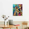 thumbnail image 3 of Acheng  Giraffe Family Canvas Wall Art Colorful Animal Painting Prints Funny Giraffe Abstract Posters Wall Decor for Nursery Baby Room Framed  12x16 in, 3 of 5
