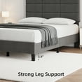thumbnail image 6 of Bed Frame with Headboard, Linen Upholstered Twin Bed Frames with Solid Wooden Slats Support, No Box Spring Needed, Noise-Free, Grey, 6 of 9