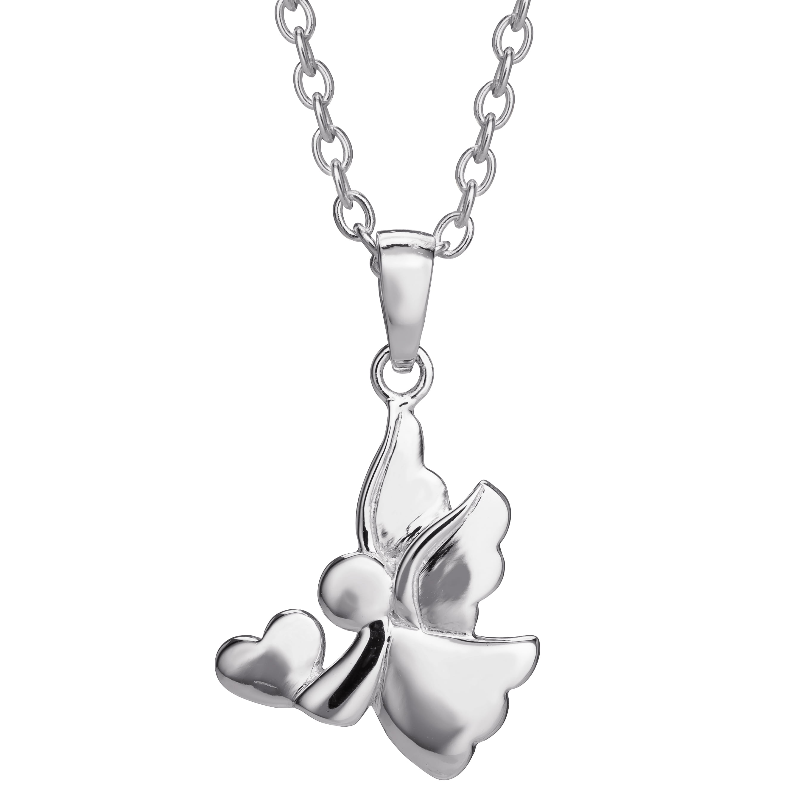 Hallmark Jewelry Sterling Silver Little Angel Pendant Necklace, 18