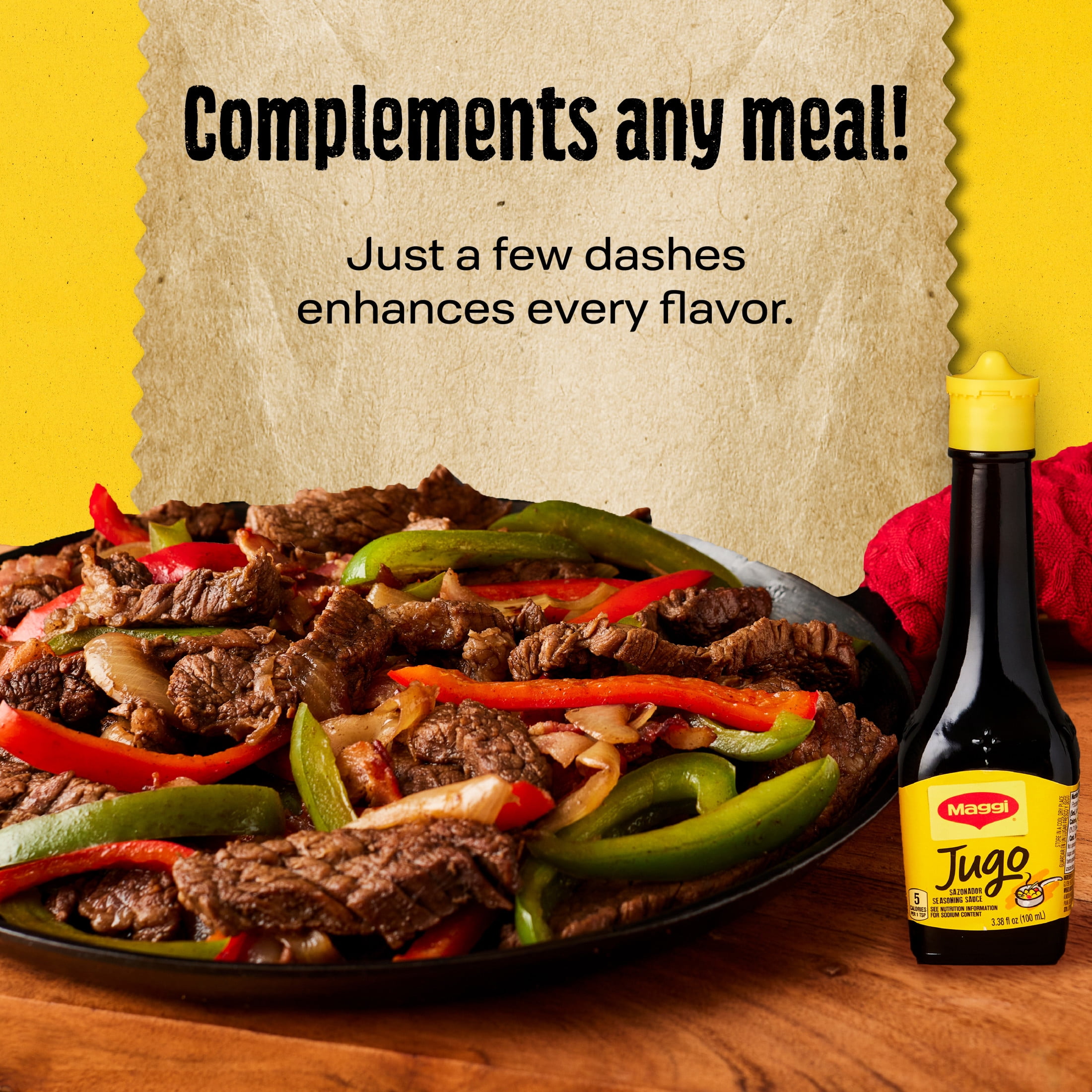 (2 pack) Maggi Five Calorie Latin Flavor Jugo Seasoning Sauce, 3.38 fl oz Bottle