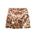 thumbnail image 4 of WTXUE Sequin Skirt, Women's SequinedHigh Waisted Slim Fitting Butt Lifting Casual Short Skirt, Bodycon Mini Skirt, 2# Gold S, 4 of 4