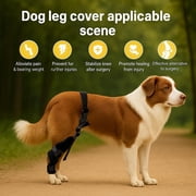 Colenumone Dog Rear Leg Sleeve, Universal Left or Right Hock Joint Recovery Protector, Breathable Anti-Lick Wound Cover for Post-Surgery & Injury Healing, Adjustable,4 sizes