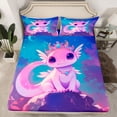 thumbnail image 2 of Feelyou Magic Axolotl Kids Bed Sheets, Kawaii Anime Animal King Sheets, 4-Piece, 2 of 7