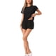 thumbnail image 2 of INSPIRAR CHIC Pijamas de Mujer con Mangas Cortas y Pantalones Cortos de Cintura Elástica Conjuntos de Ropa de Lounge Casual L Negro, 2 of 6