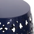 thumbnail image 3 of Benjara Miami Outdoor End Table- Cutout Design- Round 17 Inch- Navy Blue Iron, 3 of 5