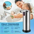 thumbnail image 4 of Automatic Soap Dispenser Touchless with Waterproof Base  3 Adjustable Levels Touchless Soap Dispenser  Equipped Infrared Motion Sensor Smart Hand Sanitizer Dispenser for Kitchen Bathroom, 4 of 7