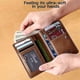thumbnail image 2 of Coin Card Wallet RFID Blocking Men's Card Wallet Vintage Top Layer Cowhide Wallet with Zipper Pocket, 2 of 5