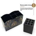 thumbnail image 4 of letairis Barber Storage Box Compartments Hairbrush Comb Scissors Display Rack Styling Organizer Dresser Table Cosmetic Professional Black, 4 of 5