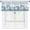 Blue Floral Leaf, variant on Giwawa Teal Floral Curtain Valance 1 Panel Turquoise Flower Rod Pocket Light Filtering Window Treatment for Kitchen Bedroom Living Room, 54" x 18"