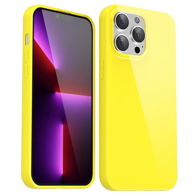 Funda para iPhone 13 Pro Svanove, TPU delgada, amarilla