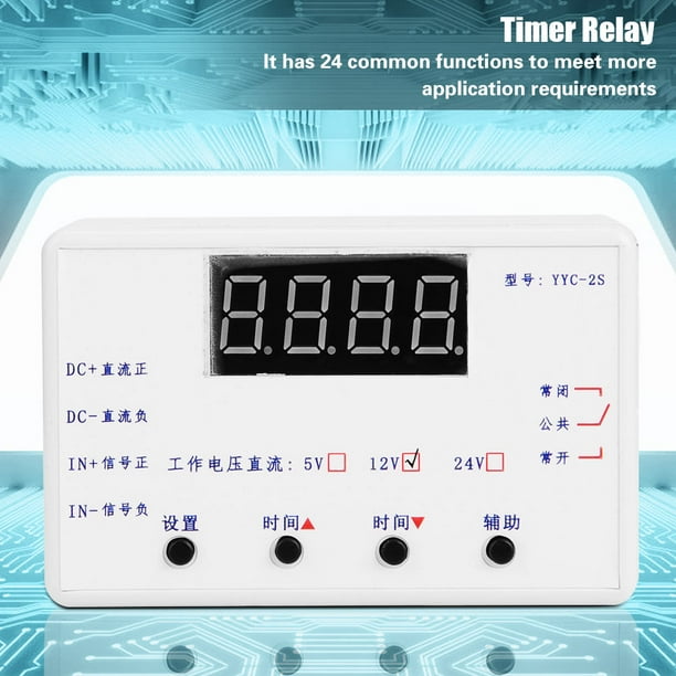 Timer Relay,LED Display Adjustable Timer Relay Module Digital Timer