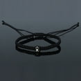 thumbnail image 2 of YUHAOTIN Initial String Bracelets for Women Men Teen Girls Boys Handmade Rope Braided Bracelet Minimalist Jewelry Matching Couple Bracelets Bracelets for Women Trendy Silver and Black, 2 of 9