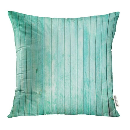 CMFUN Green Wall Mint Wood Panels Color Aqua Pastel Rustic Timber Vintage Abstract Pillowcase Cushion Cover 18x18 (Best Way To Cover Wood Paneling)