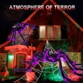 thumbnail image 4 of Halloween Spider Decorations Light Up Giant Spider(2 Pack) for Indoor Outdoor Halloween Decorations Yard Party House Décor, 4 of 5