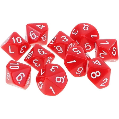 10-Piece Polyhedral Dice Set For D&D - Includes D4, D6, D8, D10, D12, D20, D24, D30 In Assorted Colors