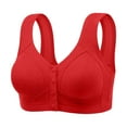 thumbnail image 4 of Everyday Bras for Women Low Support Sports Bra Bras Strapless Athletic Bra Women Bras plus Size Front Close Pack of Bras Sports Bras for Girls Women Sports Bra plus Size Running Girl One Red 40, 4 of 5