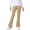 E-131Khaki, variant on FAOWME Big Kids Girls Pants High Waisted Solid Color Comfortable Stretch Fashionable Flare Leggings Trousers For Daily Wear Khaki 11-12 Years
